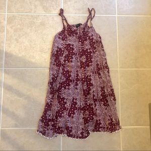 Casual red flowy dress